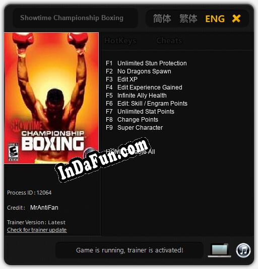 Showtime Championship Boxing: Trainer +9 [v1.7]