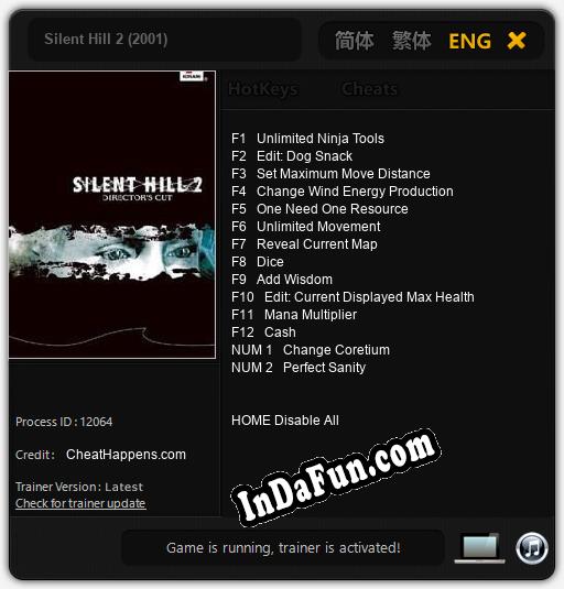 Silent Hill 2 (2001): Cheats, Trainer +14 [CheatHappens.com]