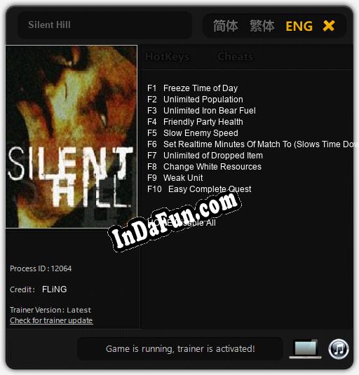Silent Hill: Cheats, Trainer +10 [FLiNG]