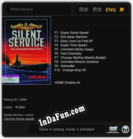 Silent Service: Cheats, Trainer +10 [FLiNG]