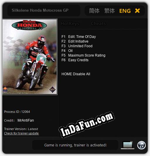 Silkolene Honda Motocross GP: TRAINER AND CHEATS (V1.0.87)