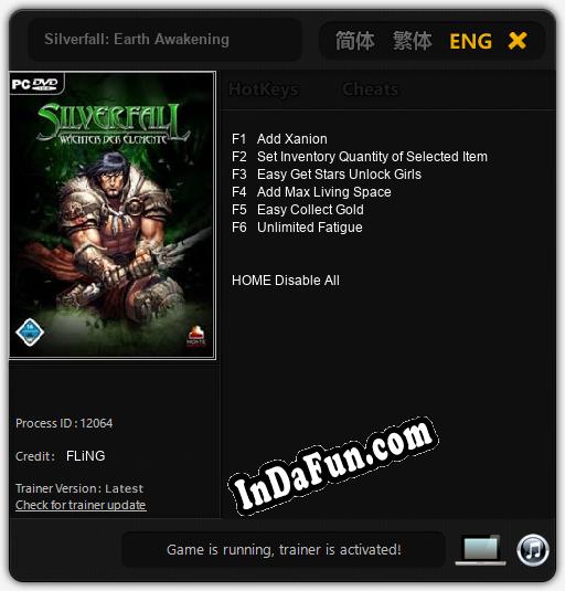 Trainer for Silverfall: Earth Awakening [v1.0.5]