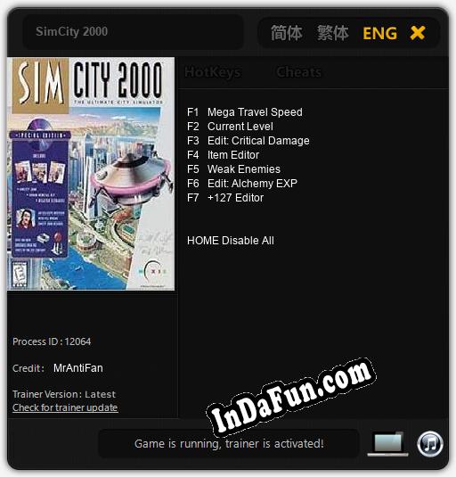 SimCity 2000: TRAINER AND CHEATS (V1.0.81)