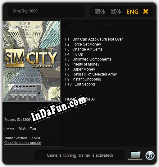SimCity 3000: Cheats, Trainer +10 [MrAntiFan]