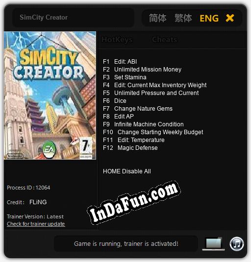 SimCity Creator: Cheats, Trainer +12 [FLiNG]