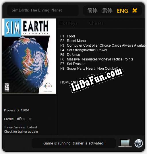 SimEarth: The Living Planet: Cheats, Trainer +8 [dR.oLLe]