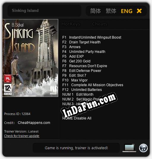 Sinking Island: Cheats, Trainer +15 [CheatHappens.com]