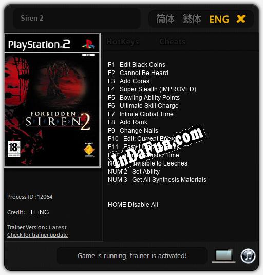 Siren 2: Cheats, Trainer +15 [FLiNG]