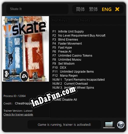 Skate It: Trainer +15 [v1.4]