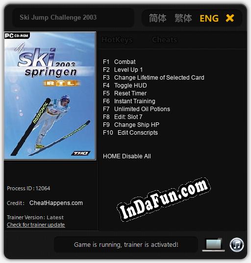 Ski Jump Challenge 2003: Cheats, Trainer +10 [CheatHappens.com]