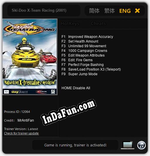 Ski-Doo X-Team Racing (2001): Trainer +9 [v1.8]