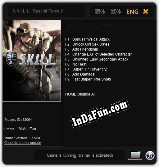 S.K.I.L.L.: Special Force 2: TRAINER AND CHEATS (V1.0.71)