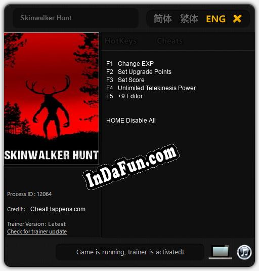 Trainer for Skinwalker Hunt [v1.0.8]