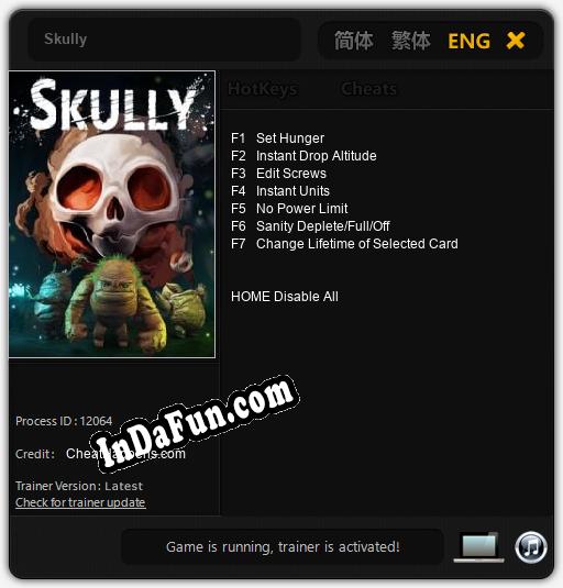 Skully: TRAINER AND CHEATS (V1.0.84)