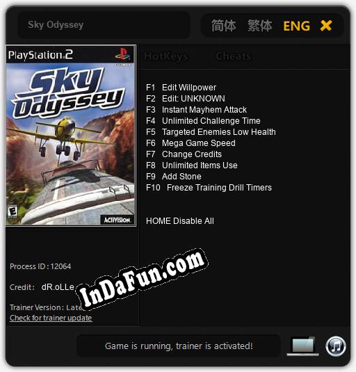 Sky Odyssey: Trainer +10 [v1.3]