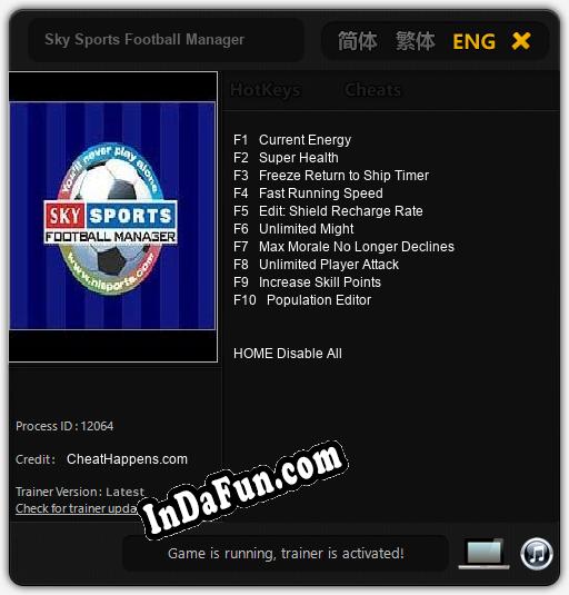 Trainer for Sky Sports Football Manager [v1.0.4]