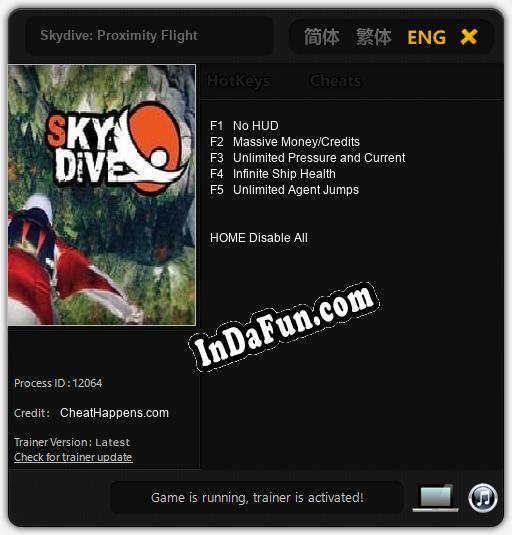 Skydive: Proximity Flight: Cheats, Trainer +5 [CheatHappens.com]