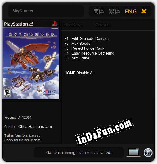 SkyGunner: TRAINER AND CHEATS (V1.0.37)