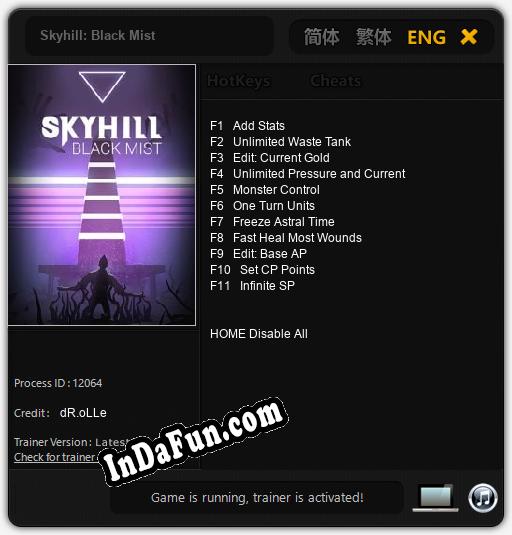 Skyhill: Black Mist: Cheats, Trainer +11 [dR.oLLe]