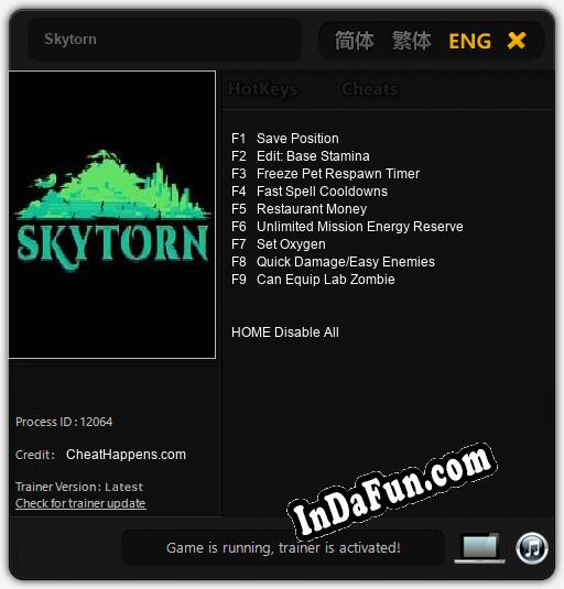 Skytorn: TRAINER AND CHEATS (V1.0.97)