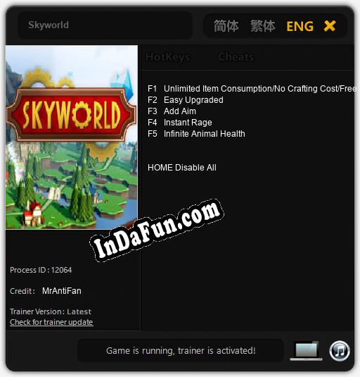 Skyworld: Trainer +5 [v1.2]