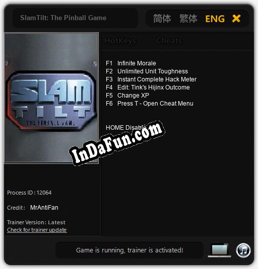 SlamTilt: The Pinball Game: Trainer +6 [v1.5]