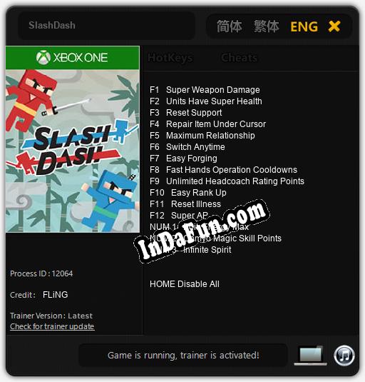 SlashDash: Cheats, Trainer +15 [FLiNG]