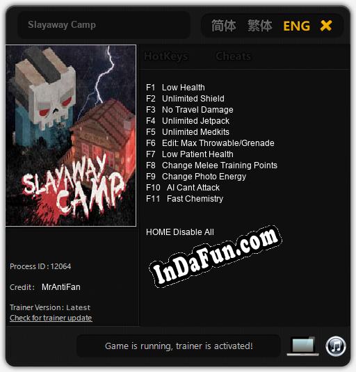 Slayaway Camp: Trainer +11 [v1.9]