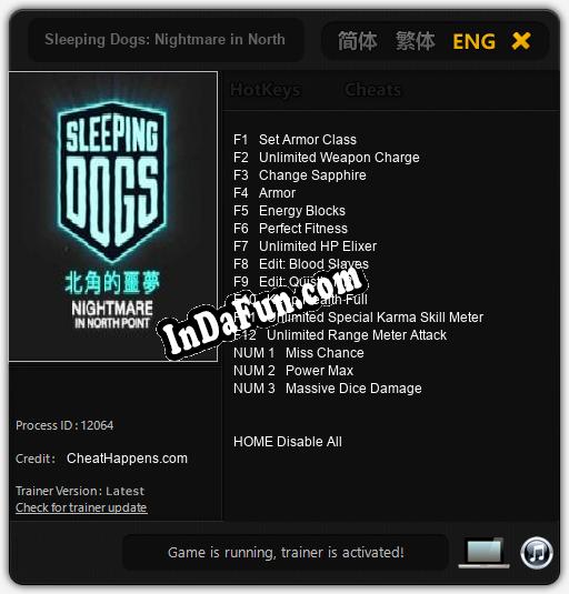 Sleeping Dogs: Nightmare in North Point: Cheats, Trainer +15 [CheatHappens.com]