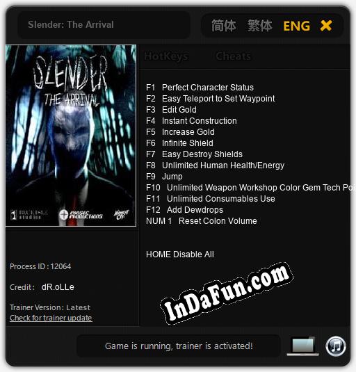 Slender: The Arrival: Cheats, Trainer +13 [dR.oLLe]