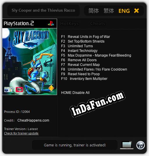 Trainer for Sly Cooper and the Thievius Raccoonus [v1.0.2]