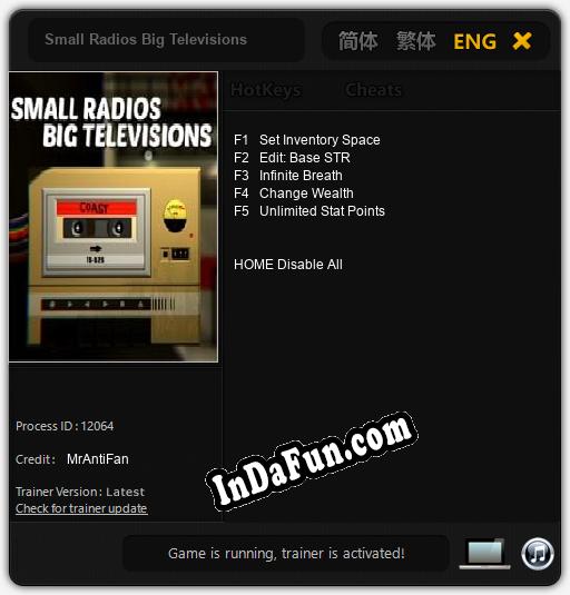 Small Radios Big Televisions: Trainer +5 [v1.6]