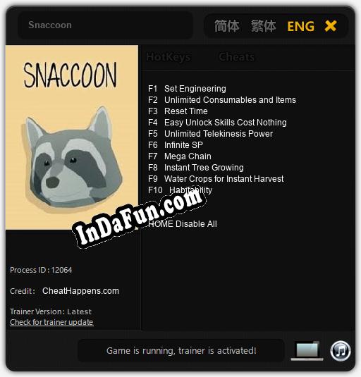 Trainer for Snaccoon [v1.0.7]