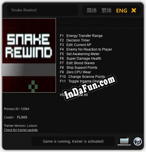 Snake Rewind: Cheats, Trainer +11 [FLiNG]