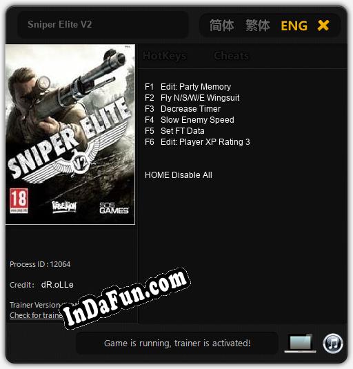 Sniper Elite V2: Trainer +6 [v1.4]
