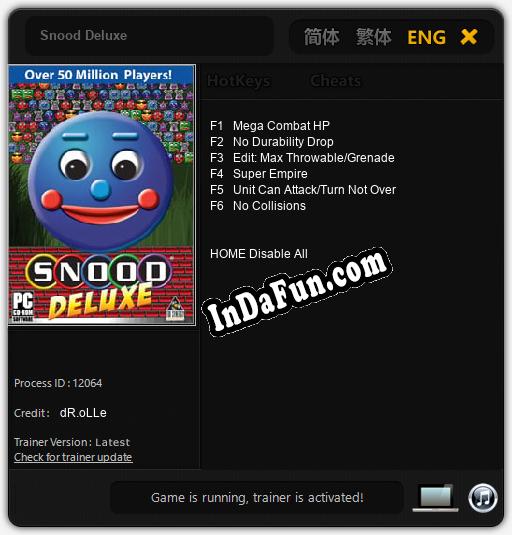 Trainer for Snood Deluxe [v1.0.4]
