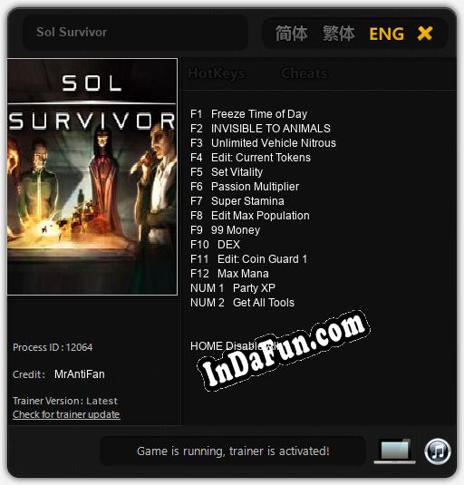 Sol Survivor: Trainer +14 [v1.9]