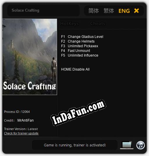 Solace Crafting: TRAINER AND CHEATS (V1.0.9)
