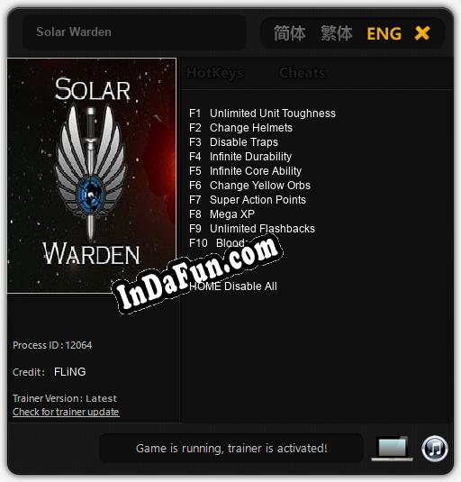 Solar Warden: Trainer +10 [v1.6]