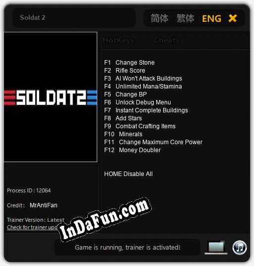 Soldat 2: Cheats, Trainer +12 [MrAntiFan]