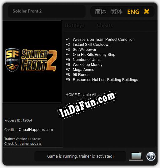 Soldier Front 2: Cheats, Trainer +9 [CheatHappens.com]