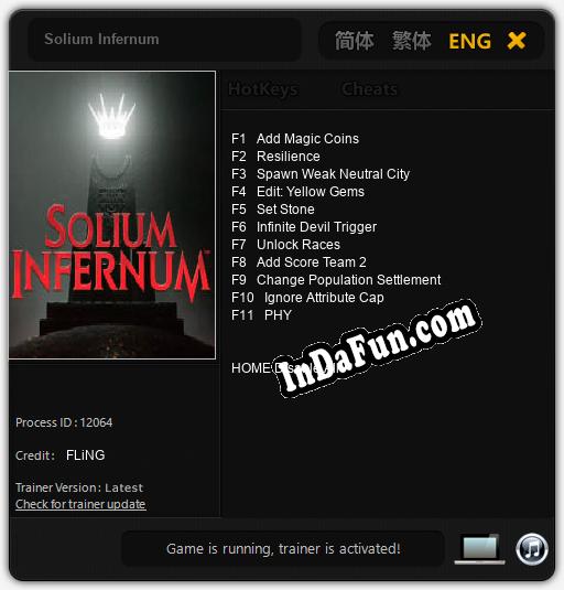 Solium Infernum: Trainer +11 [v1.7]
