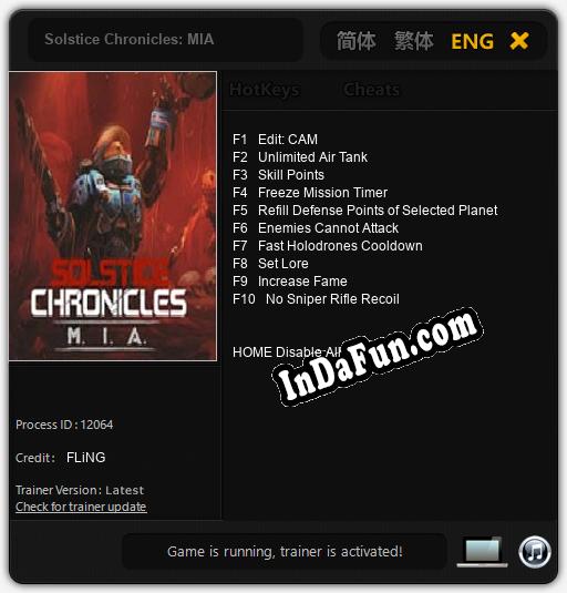 Solstice Chronicles: MIA: TRAINER AND CHEATS (V1.0.49)