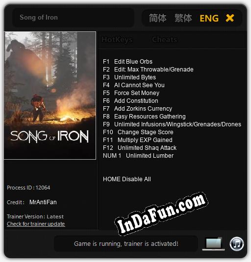 Song of Iron: Cheats, Trainer +13 [MrAntiFan]