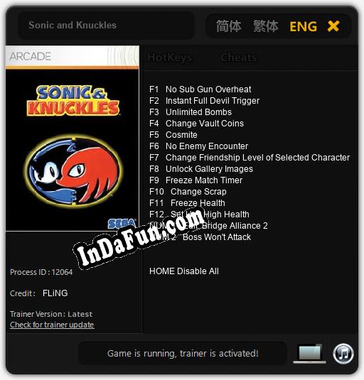 Sonic and Knuckles: TRAINER AND CHEATS (V1.0.22)