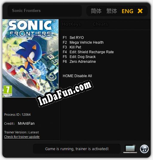 Sonic Frontiers: Trainer +6 [v1.4]