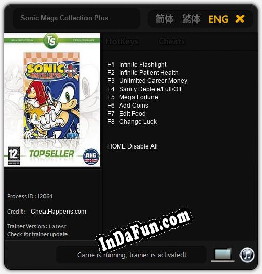 Trainer for Sonic Mega Collection Plus [v1.0.5]