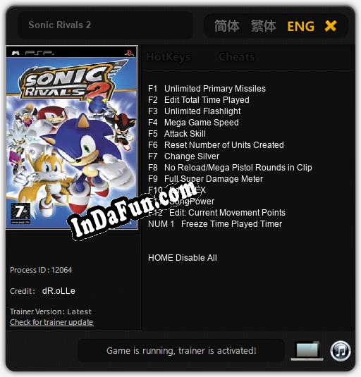 Sonic Rivals 2: Trainer +13 [v1.7]