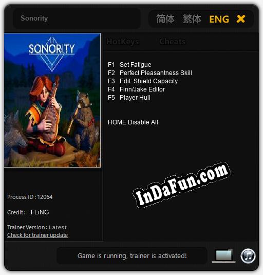 Sonority: Cheats, Trainer +5 [FLiNG]