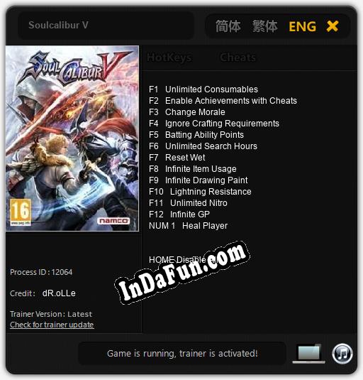 Soulcalibur V: Cheats, Trainer +13 [dR.oLLe]